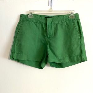 Kelly Green Banana Republic Clean Linen Shorts